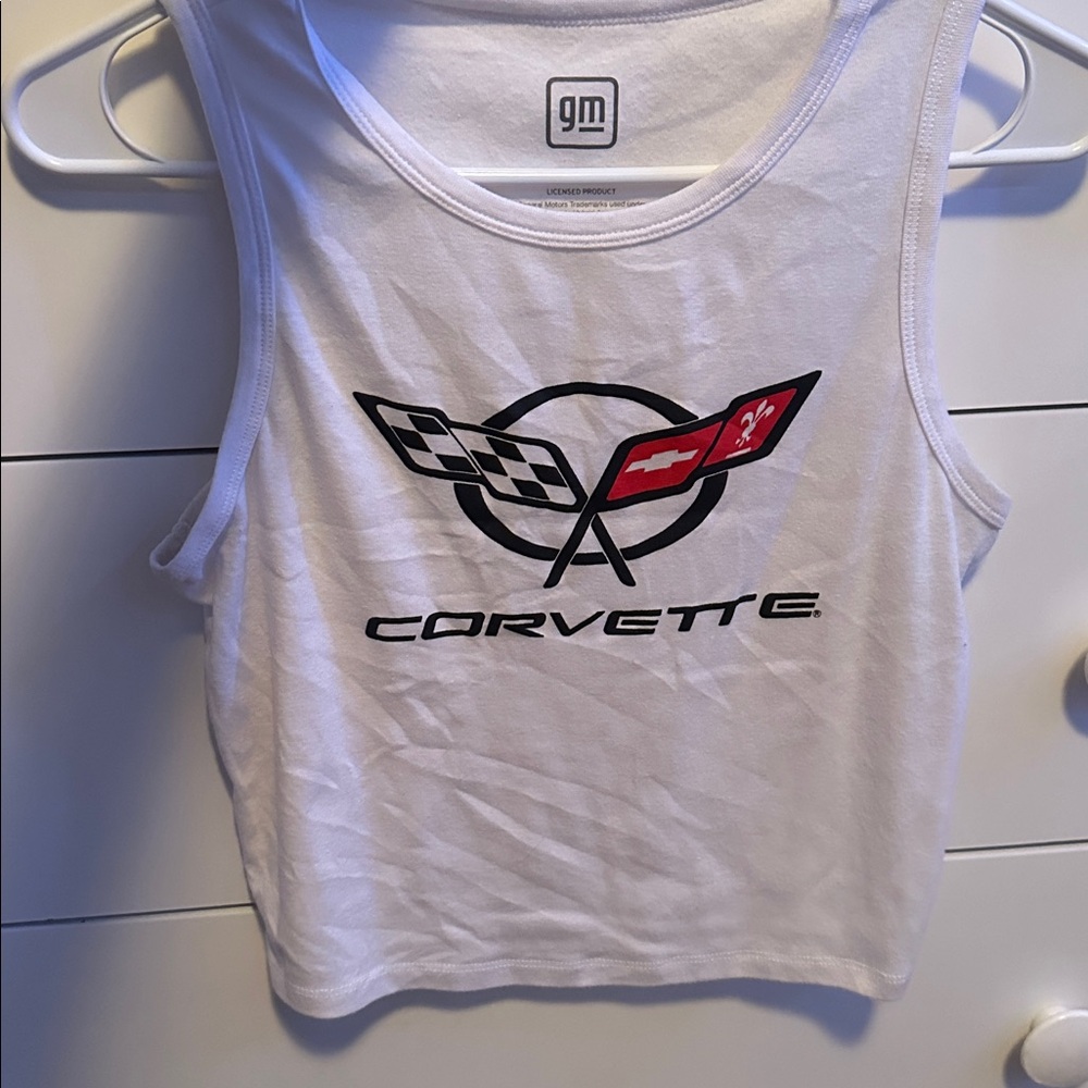 Corvette White Tank Top - Picture 4 of 4